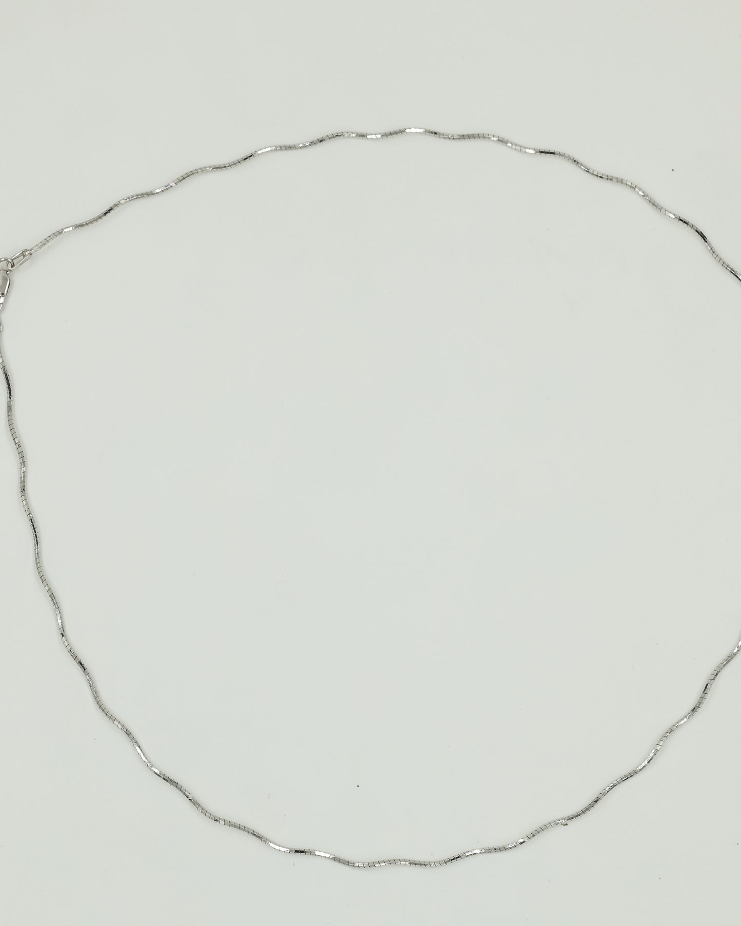 rope chain necklace(single layered silver color)