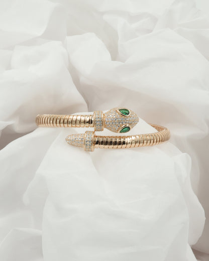 Emerald viper bracelet