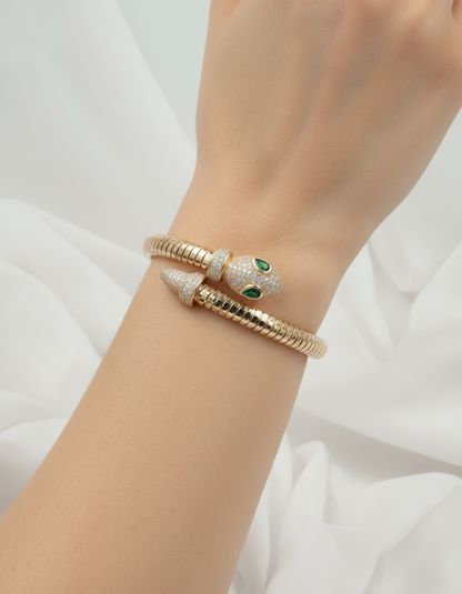 Emerald viper bracelet
