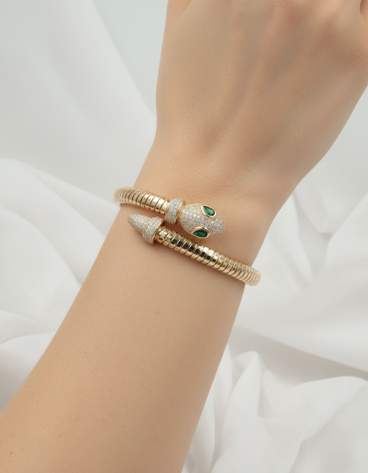 Emerald viper bracelet