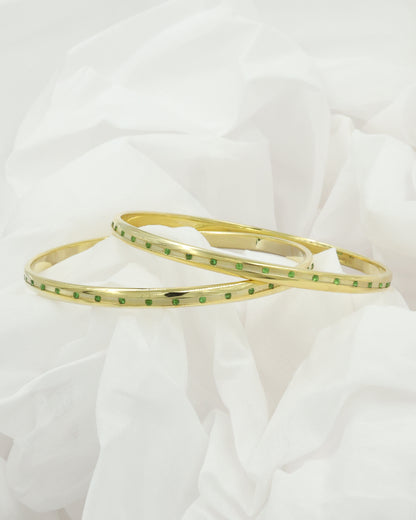 Emerald line bangle