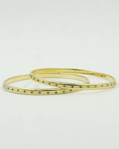 Emerald line bangle