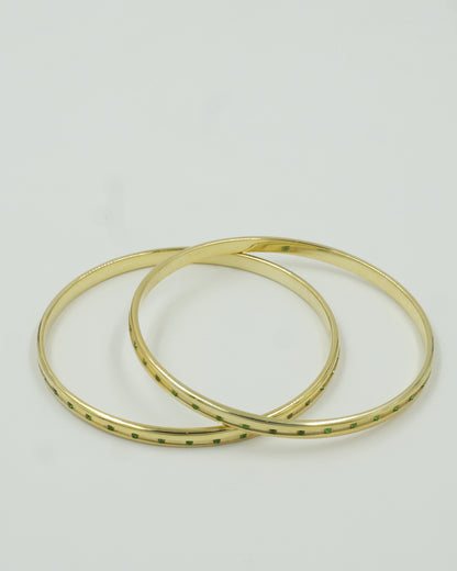 Emerald line bangle