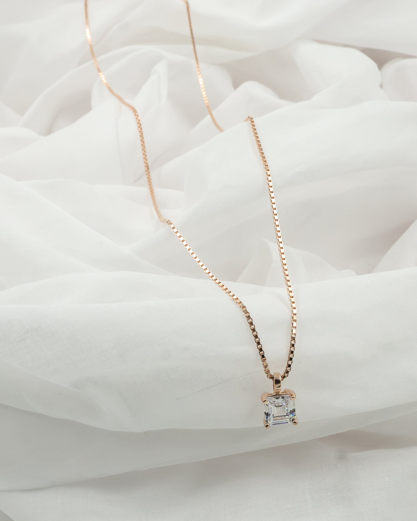 aura cube pendent necklace