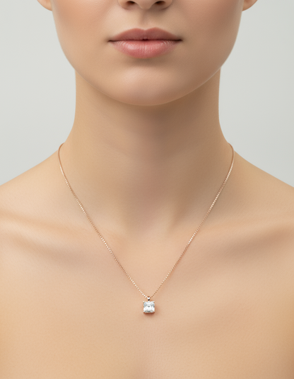 aura cube pendent necklace