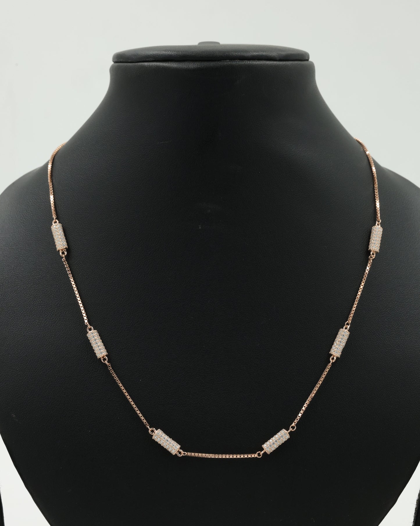 Cosmic glam - rose gold silver chain