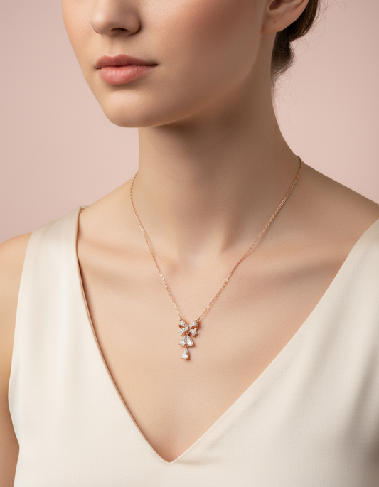 Bow Knot pendant Necklace