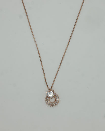radiant halo necklace