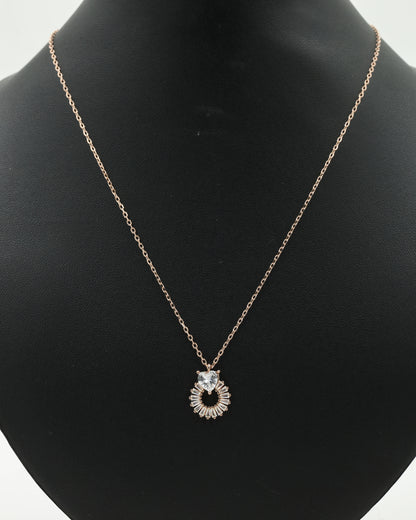 radiant halo necklace