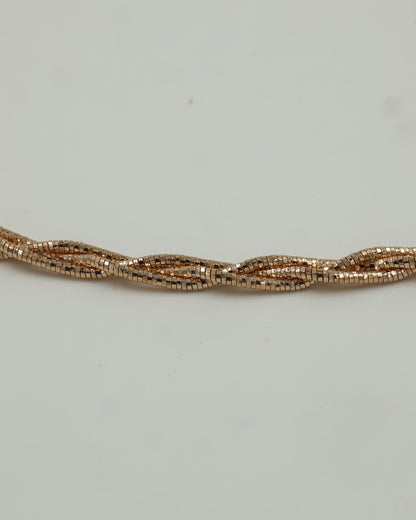 rope chain necklace(triple layered golden color)