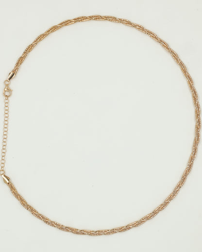 rope chain necklace(triple layered golden color)