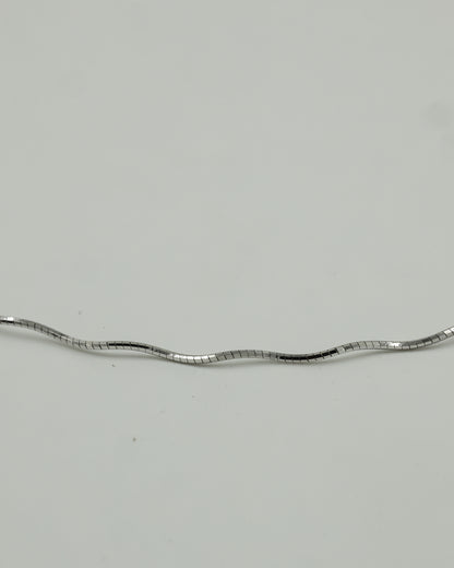 rope chain necklace(single layered silver color)
