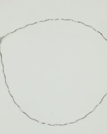 rope chain necklace(single layered silver color)