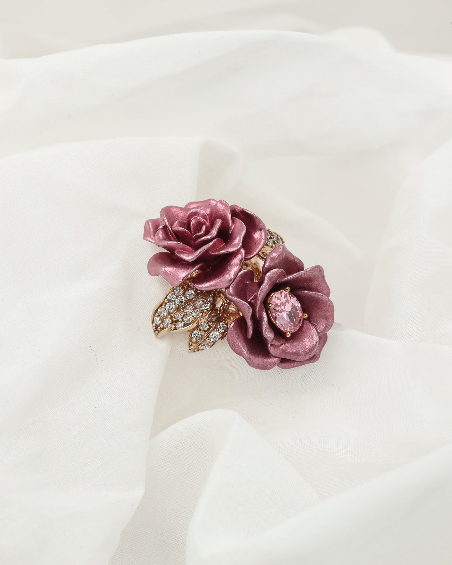 Blush Rose Cocktail  Ring