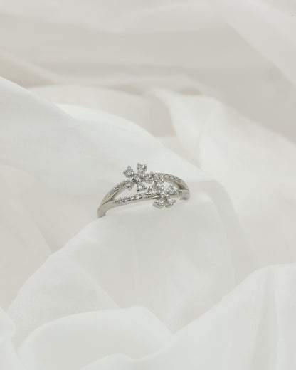 Silver Flora ring