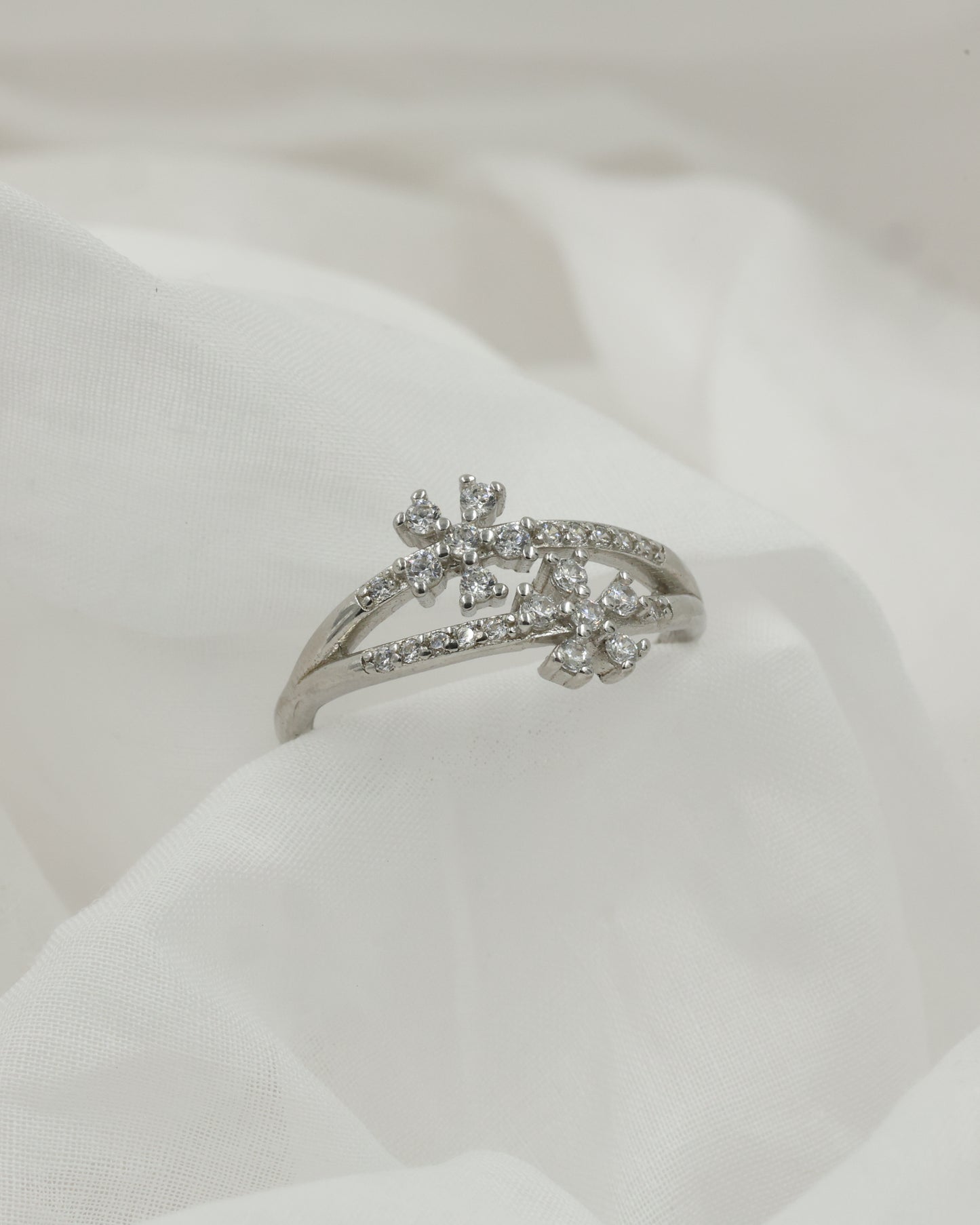 Silver Flora ring