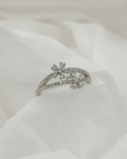 Silver Flora ring
