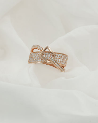 Diamond Studded belt buckle ring
