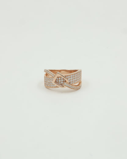 Diamond Studded belt buckle ring