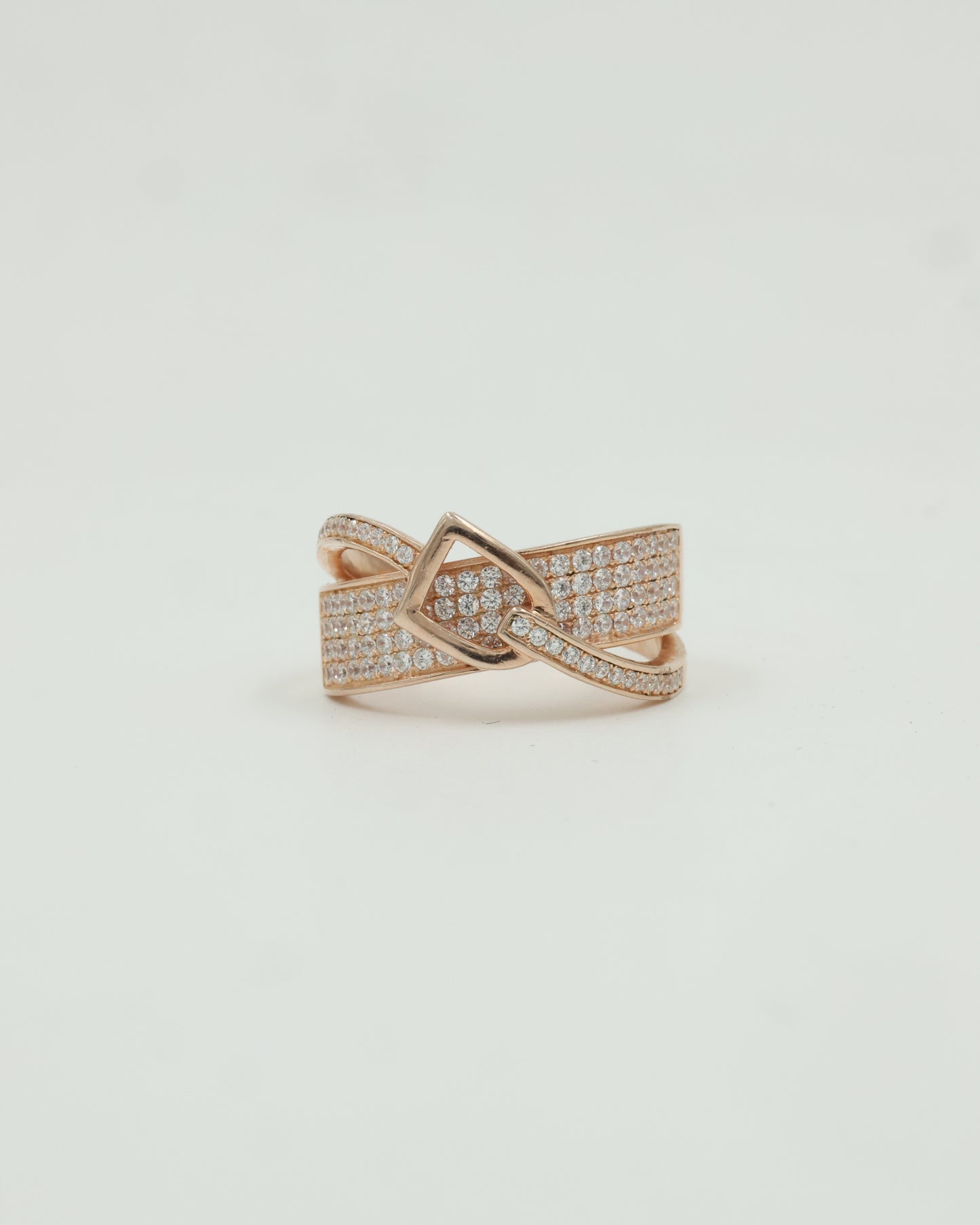 Diamond Studded belt buckle ring