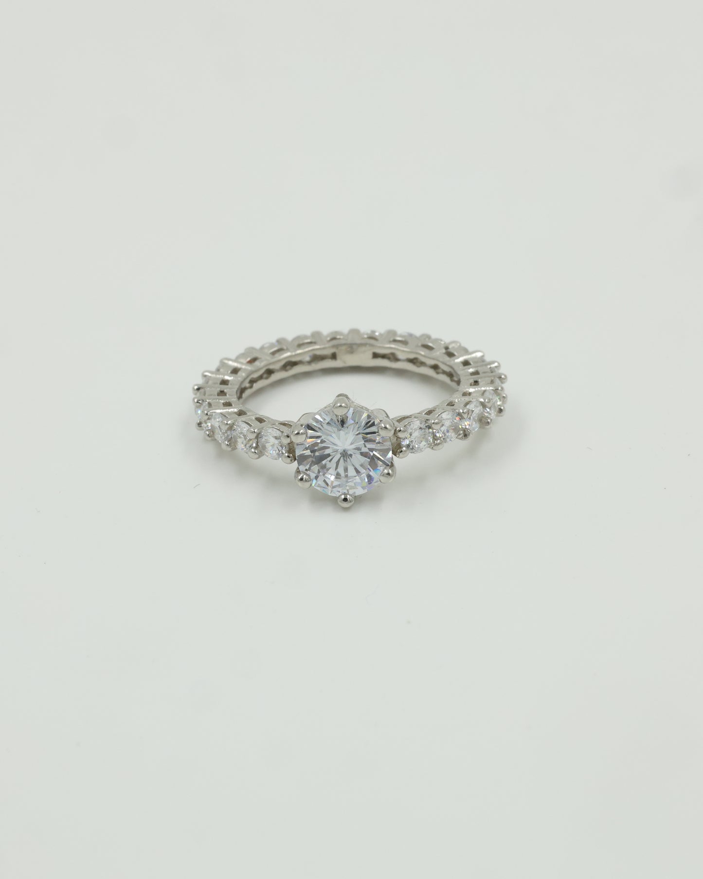 Solataire Silver Ring