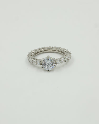 Solataire Silver Ring