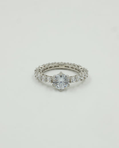 Solataire Silver Ring