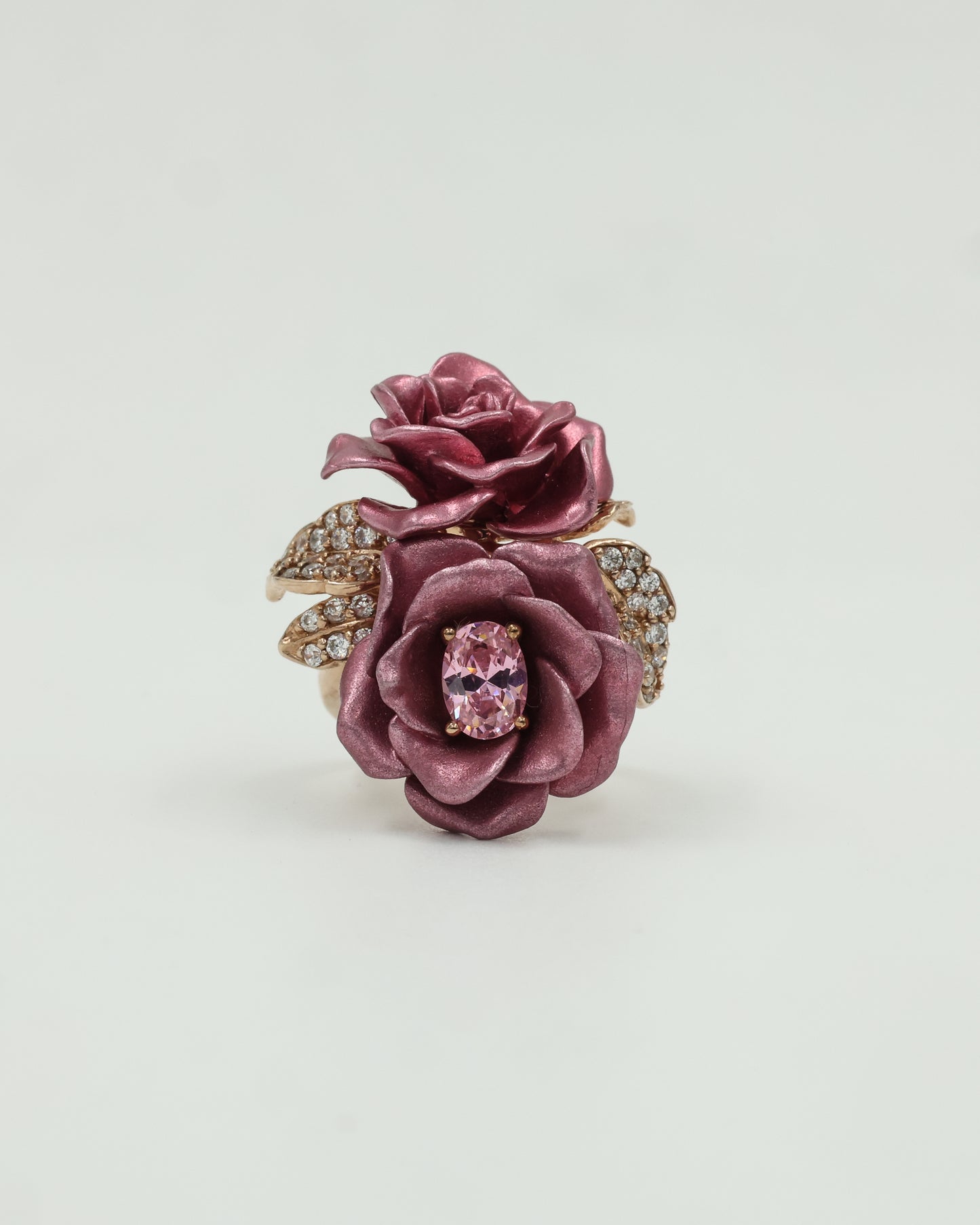 Blush Rose Cocktail  Ring