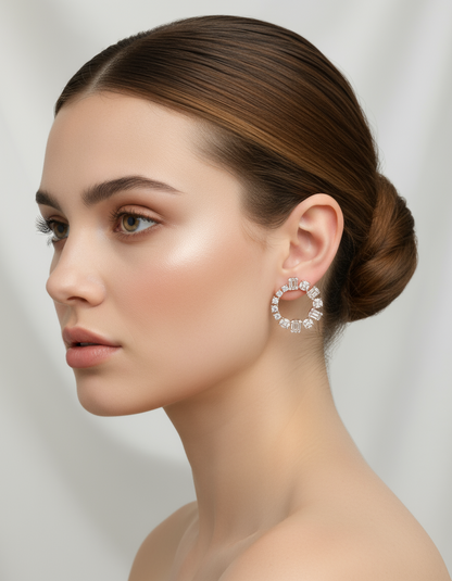 Hoop Diamond Earrings