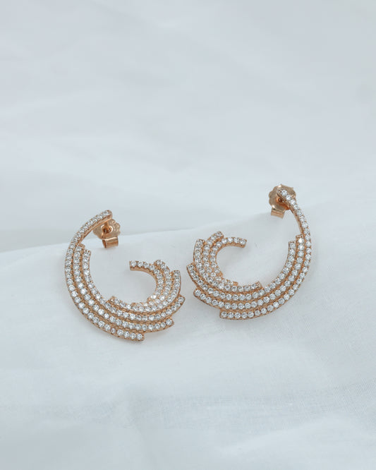 Curved open hoop Earrings