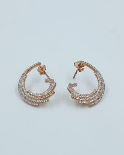 Curved open hoop Earrings