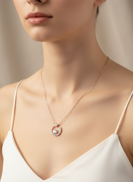 Moon &amp; Star Pendant